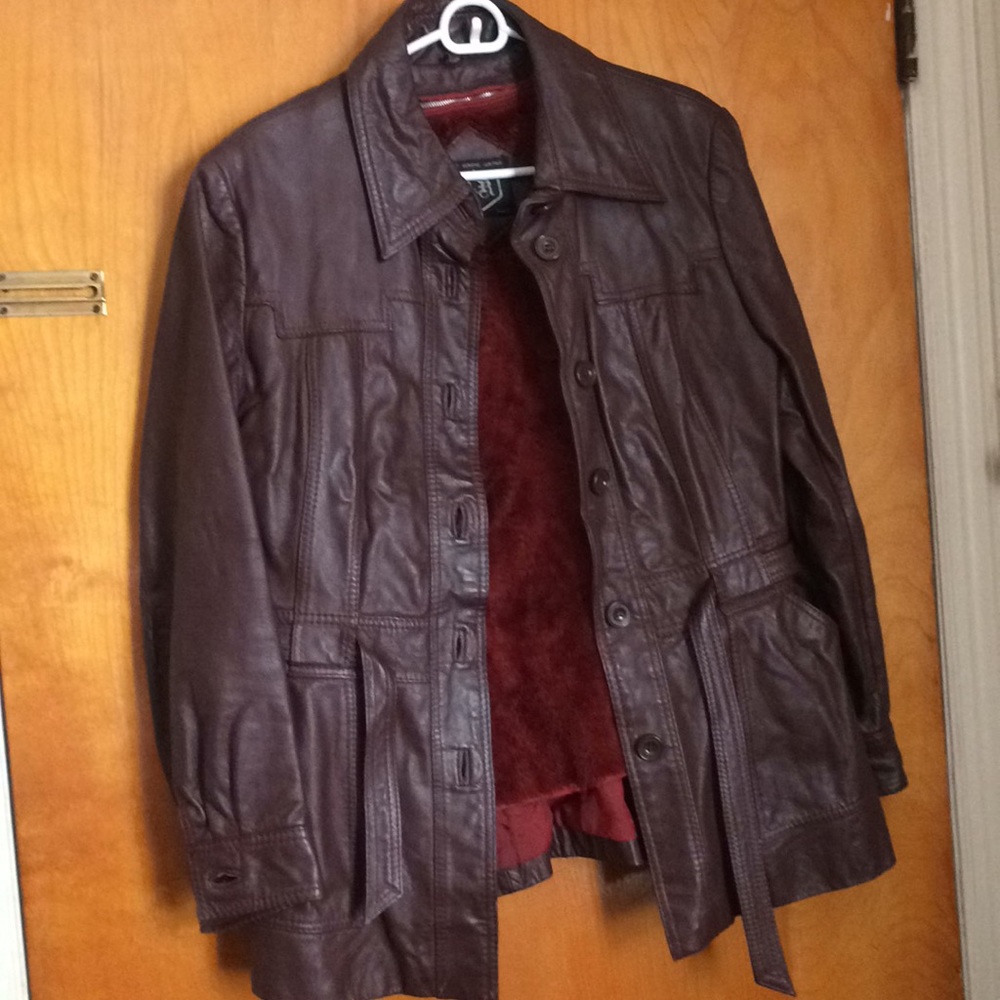 Leather ladies jacket